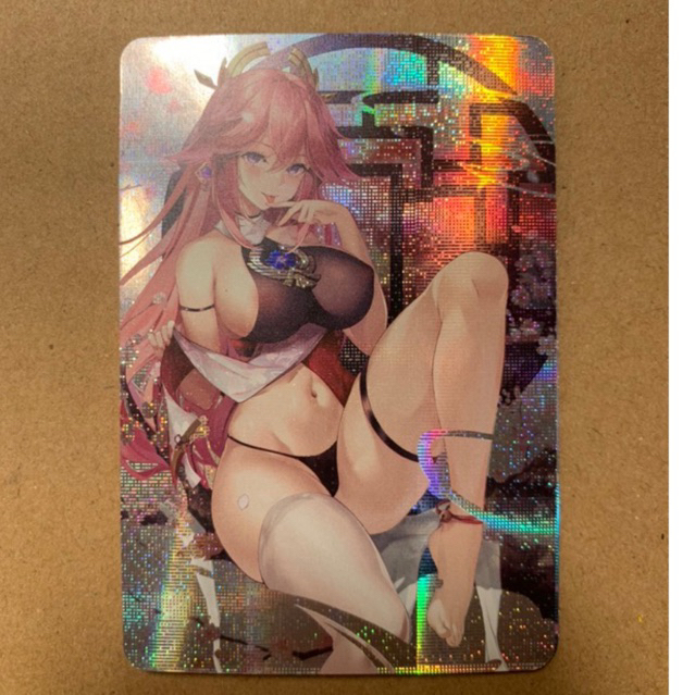 Thẻ bài postcard Genshin Impact  Yae Miko