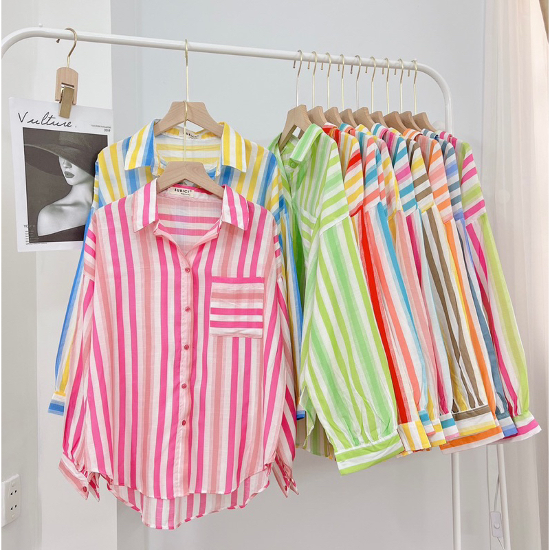 [Mã TOPS06 giảm đến 10k đơn 99k] Áo sơmi kẻ sọc loang HOT Mùa HÈ này | BigBuy360 - bigbuy360.vn