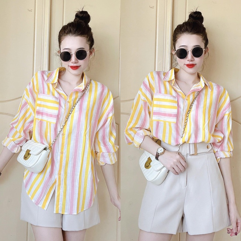 [Mã TOPS06 giảm đến 10k đơn 99k] Áo sơmi kẻ sọc loang HOT Mùa HÈ này | BigBuy360 - bigbuy360.vn