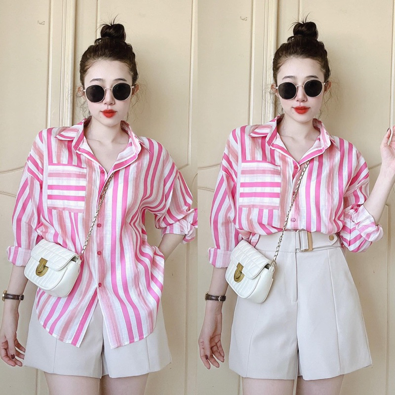 [Mã TOPS06 giảm đến 10k đơn 99k] Áo sơmi kẻ sọc loang HOT Mùa HÈ này | BigBuy360 - bigbuy360.vn