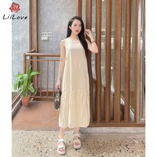 Váy đũi tơ dáng xuông đuôi cá mềm mát dáng rộng LiiLove VAY21