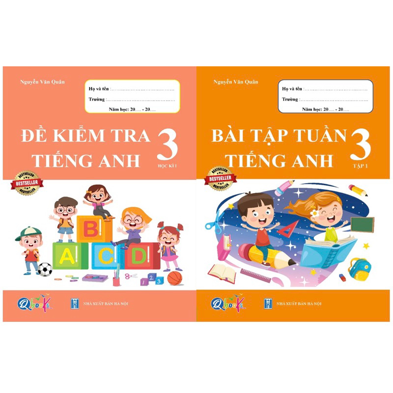 Sách - Combo Đề Kiểm Tra Và Bài Tập Tuần Tiếng Anh Lớp 3 - Học Kì 1 ( 2 Cuốn )