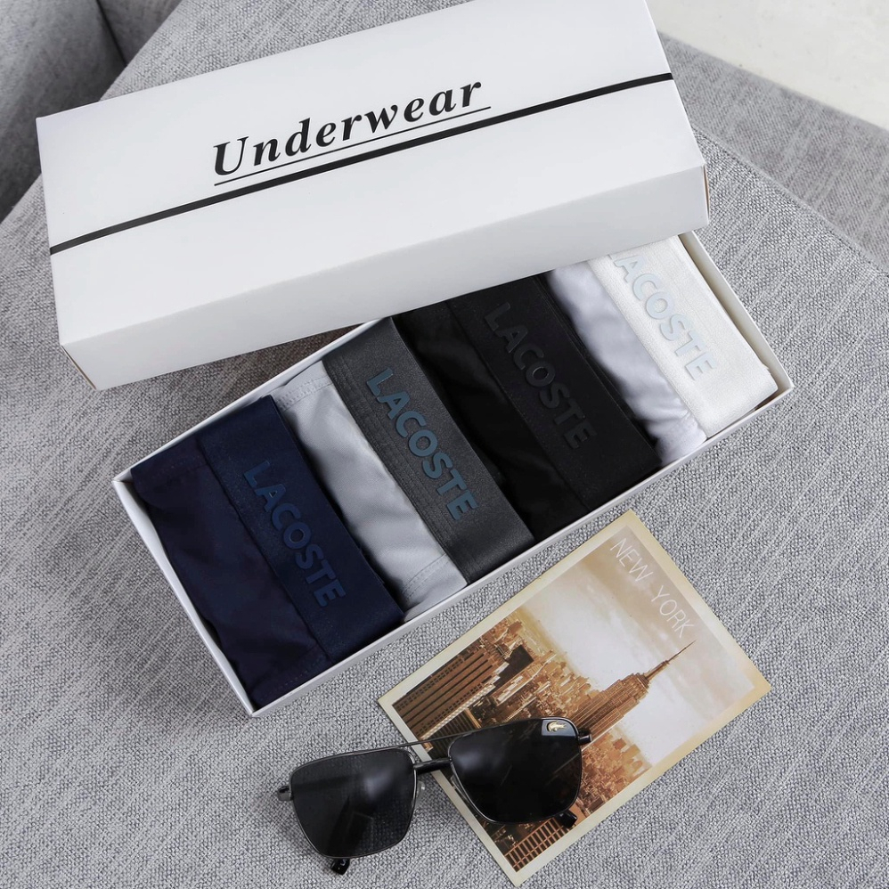 Quần lót Nam , Quần Sịp Nam , Quần Sịp Đùi Nam LACOSTE Quần Sịp Đùi Nam Thun Lạnh Kháng Khuẩn Co Giãn 4 Chiều SP41232835