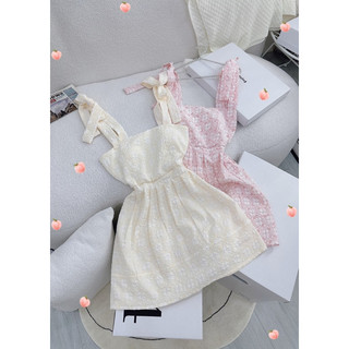Đầm gấm xốp hoa 2s nơ