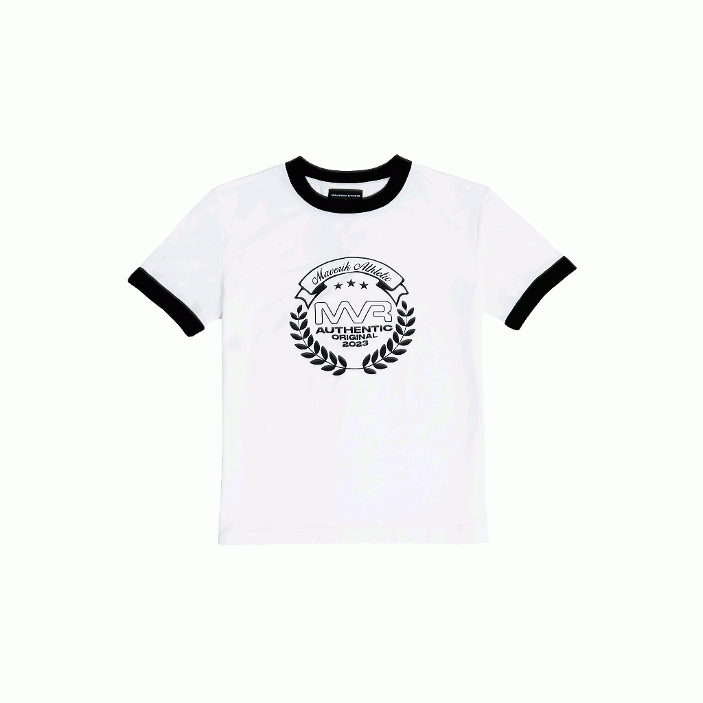 Áo thun Maverik form Slim Trắng