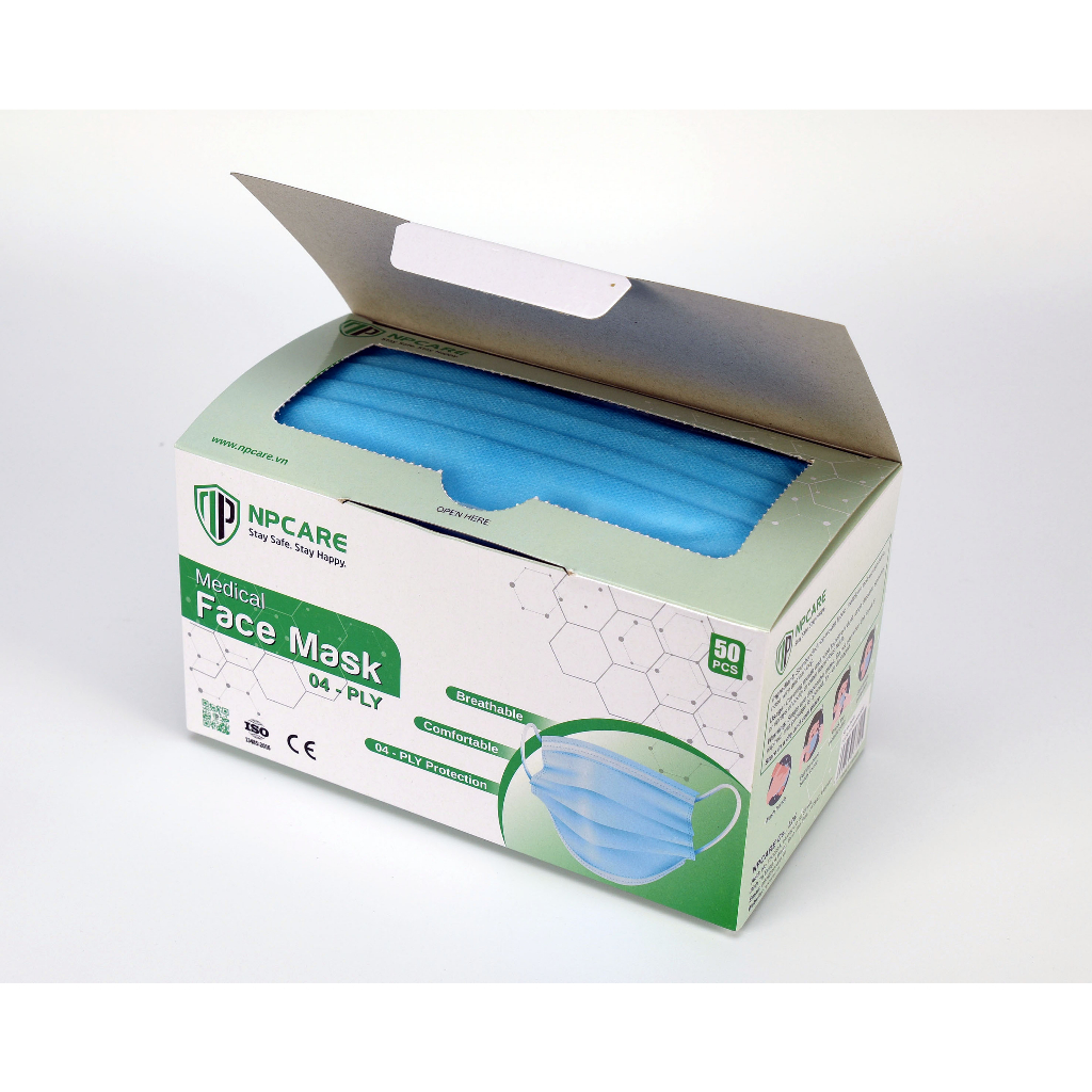 Khẩu trang y tế 4 lớp tiệt khuẩn NP Care (H/50 cái)