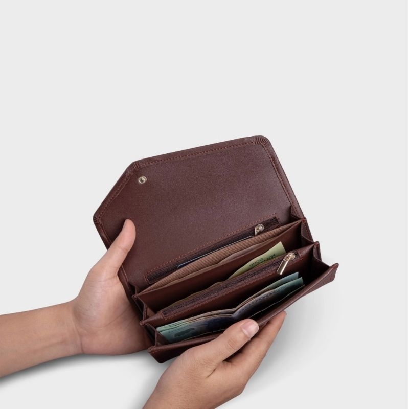 Ví da nữ cầm tay nắp gập thời trang YUUMY Seasand  YV25