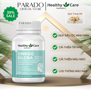Viên bổ não healthy care ginkgo biloba 2000mg 100 viên của úc