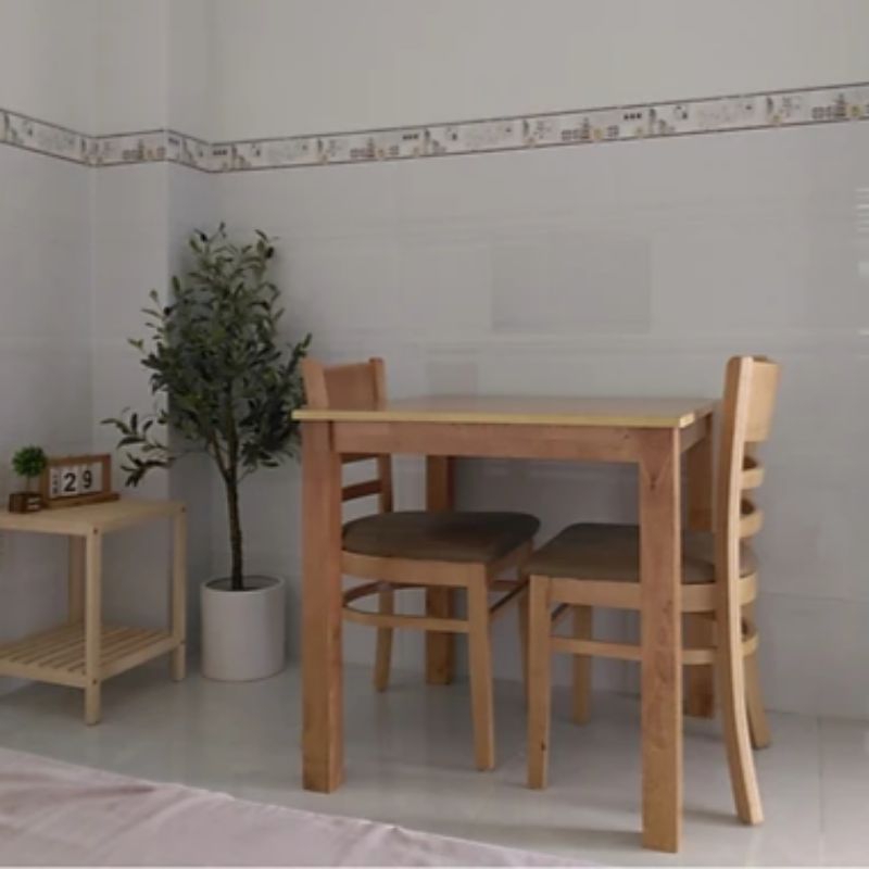 Bộ bàn ăn Cabin mặt vuông và 2 ghế
