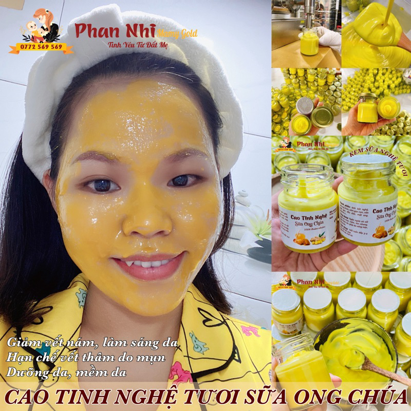 Cao Nghệ Tươi Sữa Ong Chúa •Giảm thâm mụn, sáng da • Mamy Gold