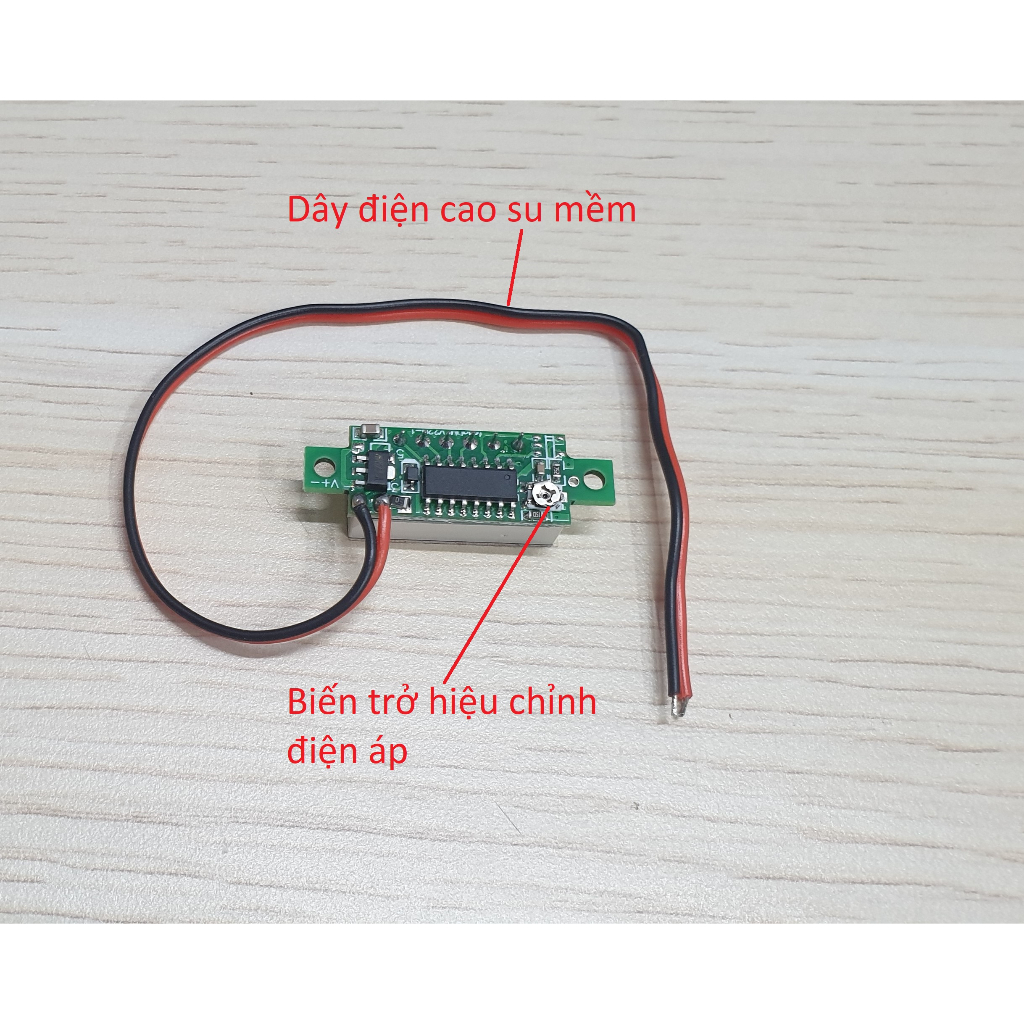 Vôn kế,Đồng Hồ Led Đo Áp,Vôn DC loại 2 Dây led 0.28 inch 2.5~40VDV