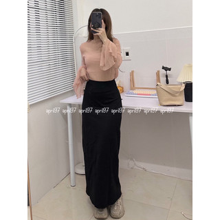 Chân váy zip dài (ảnh thật/ có sẵn)