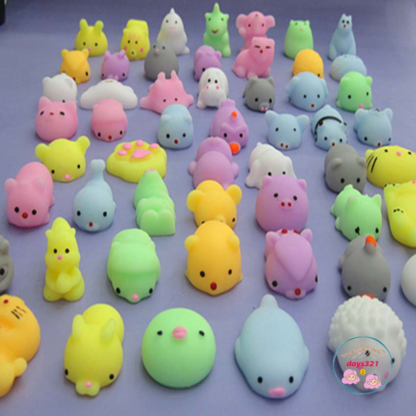 Sỉ 50 Squishy Mochi Hình Thú Cực Dễ Thương  combo 50 thú mochi