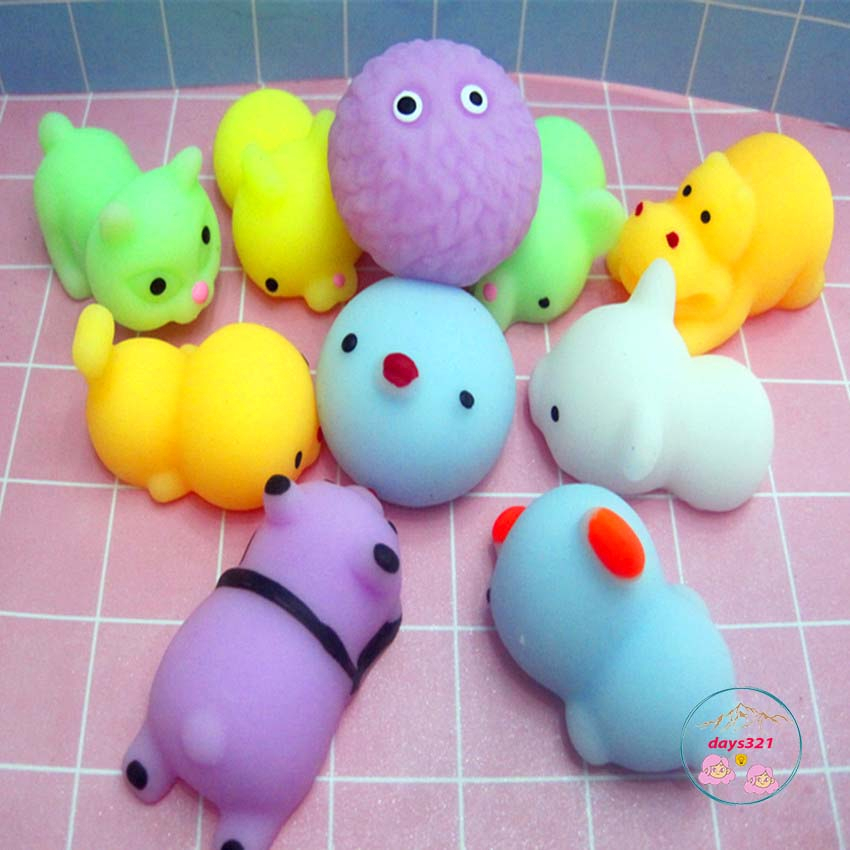 Sỉ 50 Squishy Mochi Hình Thú Cực Dễ Thương  combo 50 thú mochi