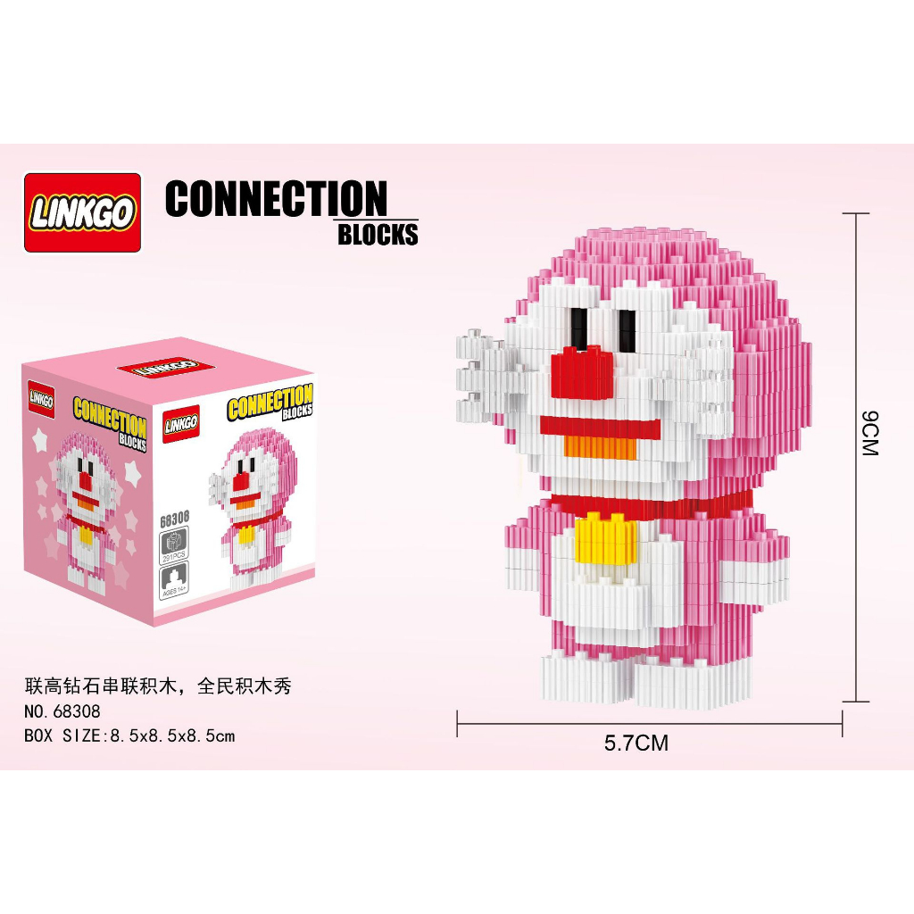 Mô hình lắp ráp Doraemon mini 15 màu khác nhau thỏa sức sáng tạo siêu dễ thương