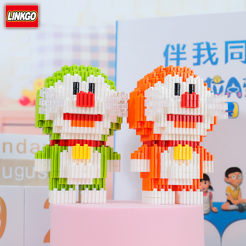 Mô hình lắp ráp Doraemon mini 15 màu khác nhau thỏa sức sáng tạo siêu dễ thương