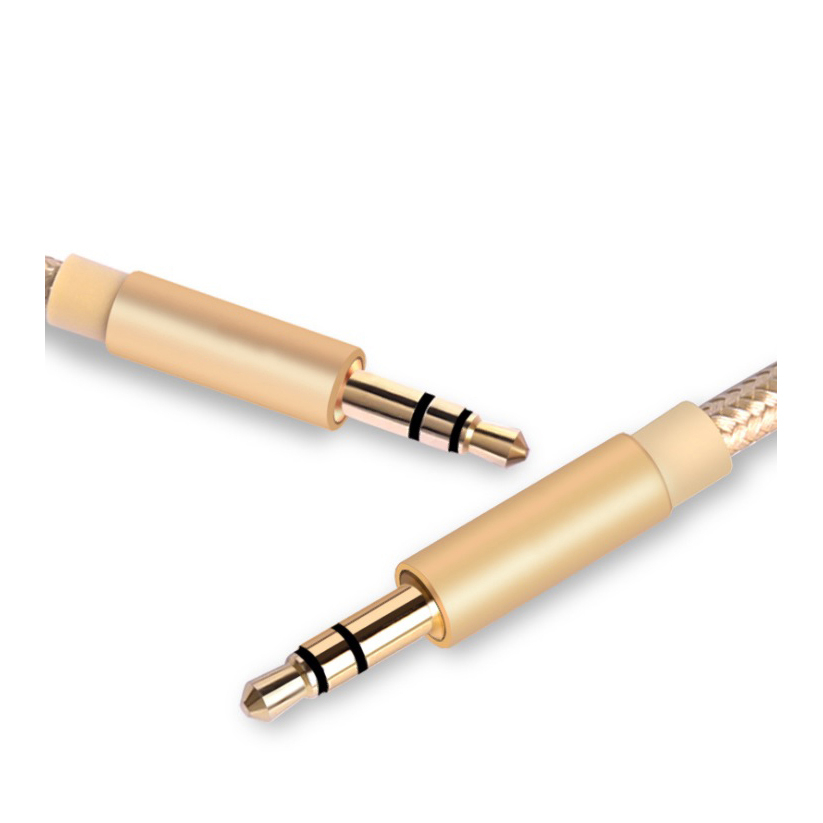 Dây cáp âm thanh AUX 2 đầu chân tròn 3.5mm Bọc dù lõi đồng Kết Nối Loa laptop tai nghe điện thoại amply DALOI