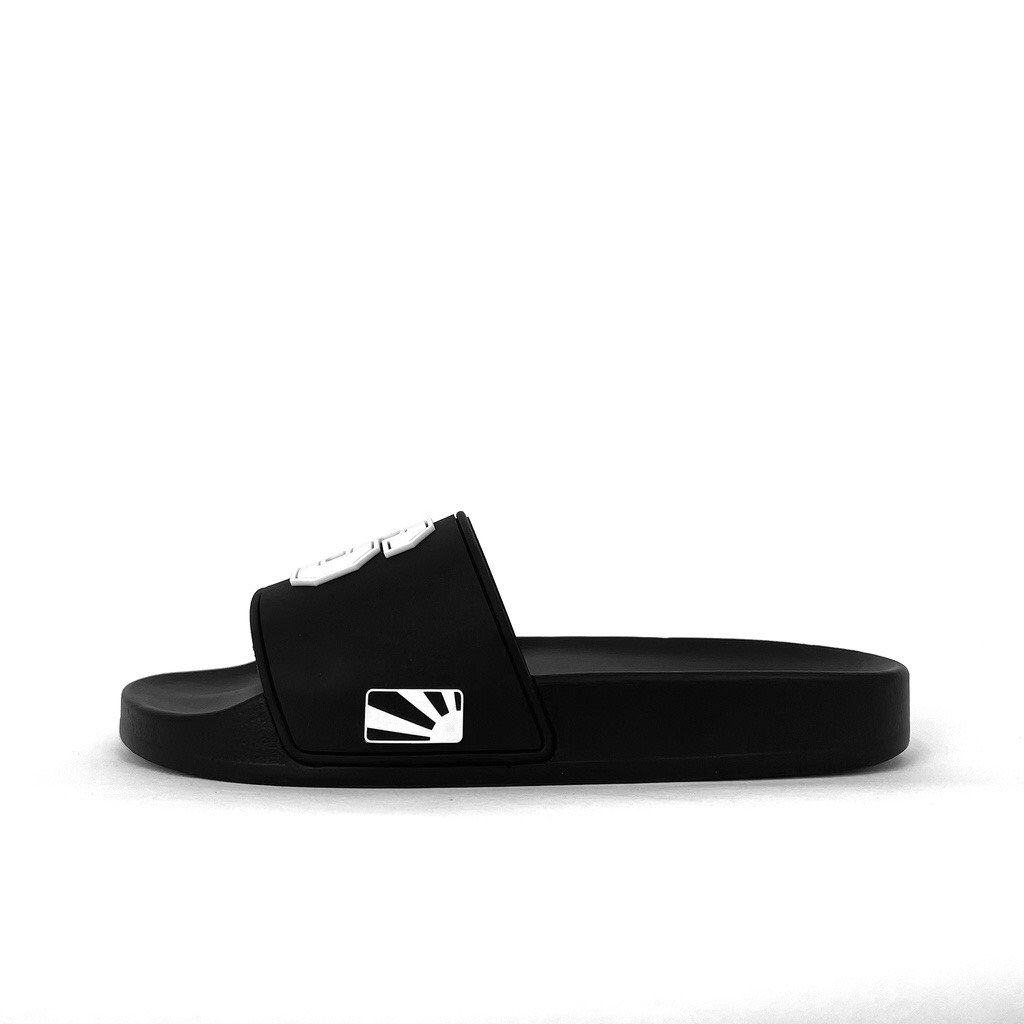 B Dép quai Dép Nam Nữ Unisex Quai Ngang Slipper chữ S dập nổi siêu hótngang nam nữ 𝐌𝐋𝐁 LA thời trang siêu hot đế cao su
