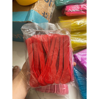 combo 100 muỗng múc kem (màu hồng đục)
