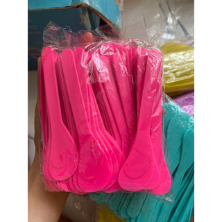 combo 100 muỗng múc kem (màu hồng đục)