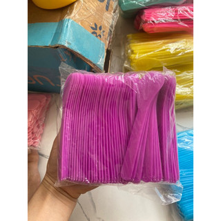 combo 100 muỗng múc kem (màu hồng đục)