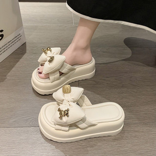 Dép Nơ Gấu Đế Cao DE3376