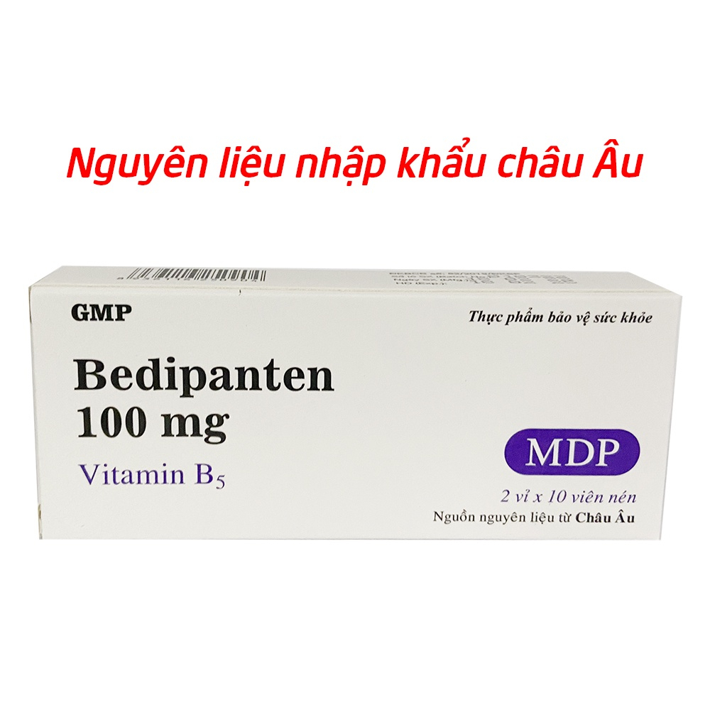 Viên uống 100mg vitamin B5, B1 giảm nhờn, giảm mụn trứng cá, rụng tóc - 20 viên