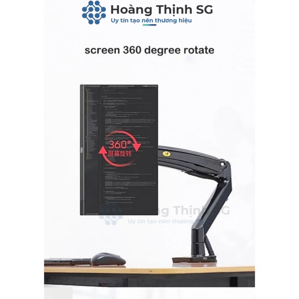 Arm màn hình máy tính NB F100A 22inch - 35inch, giá treo màn hình máy tính Cao Cấp NB F100A trọng tải 12Kg - Chính Hãng