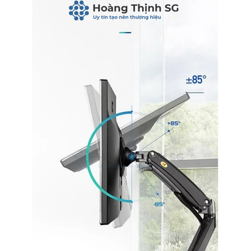 Arm màn hình máy tính NB F100A 22inch - 35inch, giá treo màn hình máy tính Cao Cấp NB F100A trọng tải 12Kg - Chính Hãng