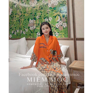 Đồ Bộ Pijama Nữ Lụa Xướt Tay Cánh Dơi