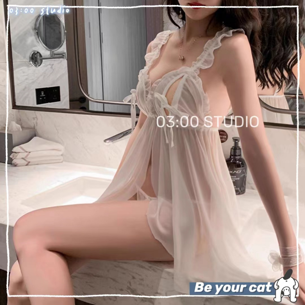 （Giao hàng bảo mật）🧜‍♀️Mỹ nhân ngư🧜‍♀️váy ngủ sexy🧜‍♀️2 dây ren hở lưng mỏng xuyên thấu mềm mịn vạt hoa kèm quần lọt-004 | BigBuy360 - bigbuy360.vn