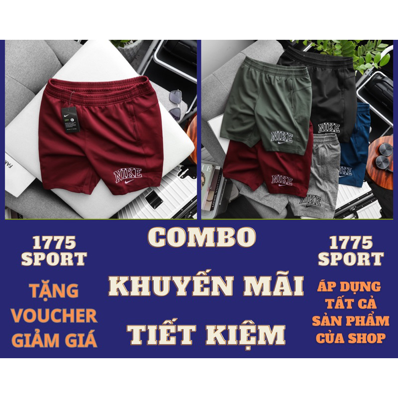Quần đùi nam thể thao tập gym chạy bộ , chất liệu vải thun co giãn 4 chiều thời trang thể thao