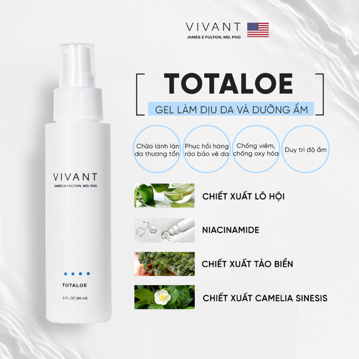 VIVANT TOTALOE CALMING AND HYDRATING GEL / KEM DƯỠNG ẨM VIVANT TOTALOE CALMING AND HYDRATING GEL