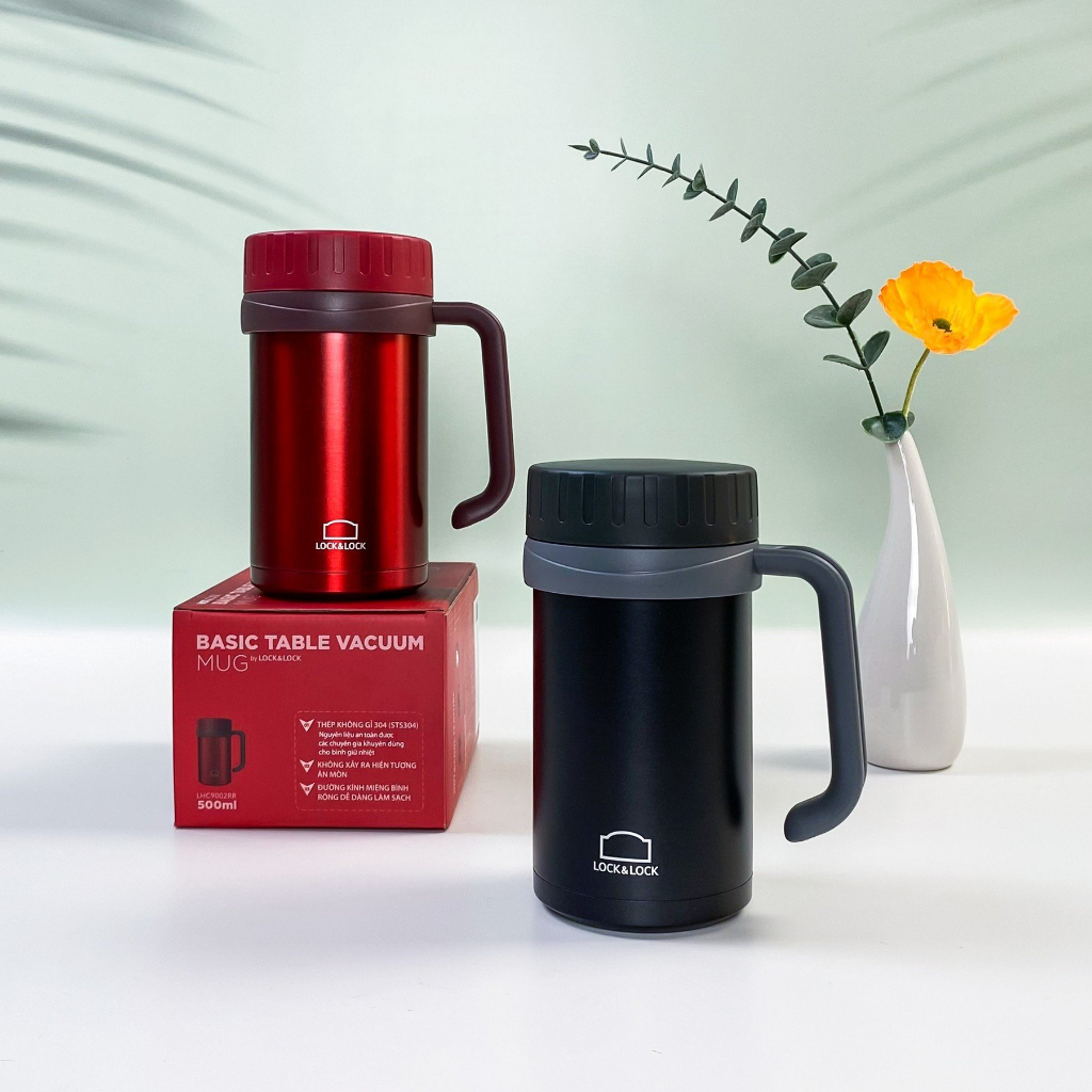 Bình giữ nhiệt nóng lạnh Lock&Lock Basic Table Mug 500ml LHC9002