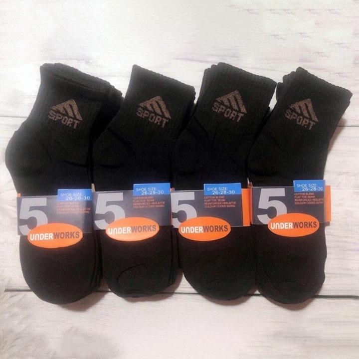 Set 20 Tất cổ cao Sport nam nữ, tất nữ nam nhún chất liệu cotton mềm thoáng mát dễ phối đồ
