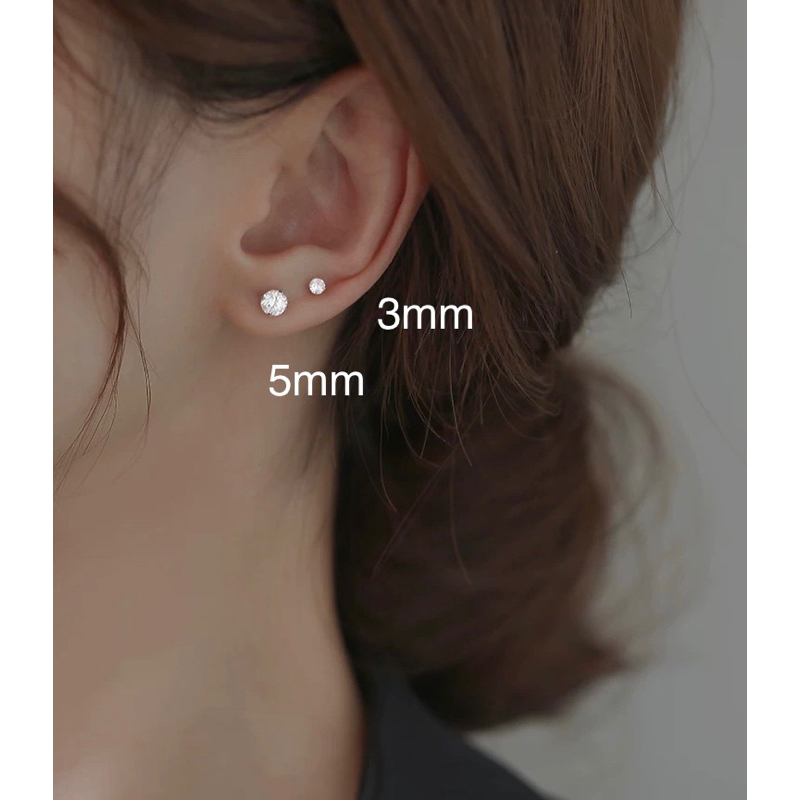 Khuyên tai bạc ta nụ nhỏ Nam và Nữ 4 chấu byDUM