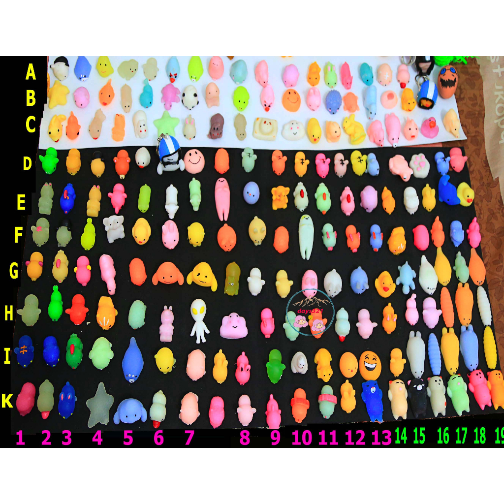 Sỉ 50 Squishy Mochi Hình Thú Cực Dễ Thương  combo 50 thú mochi