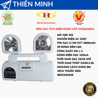 Đèn sạc led chiếu sáng khẩn cấp honjianda hjd-202 led