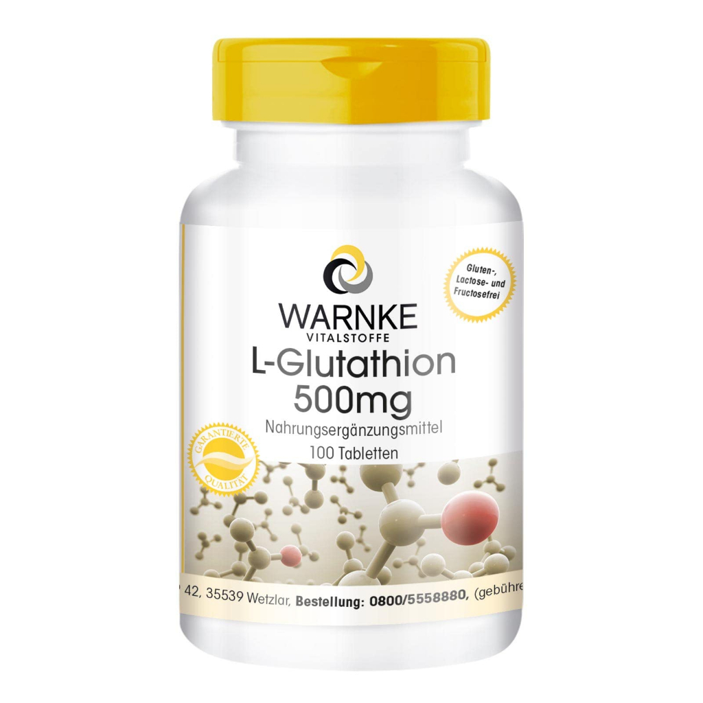 Viên Uống Trắng Da Warnke L-Glutathione 500mg hỗ trợ chống lão hoá, làm đẹp da của Đức, 100 viên