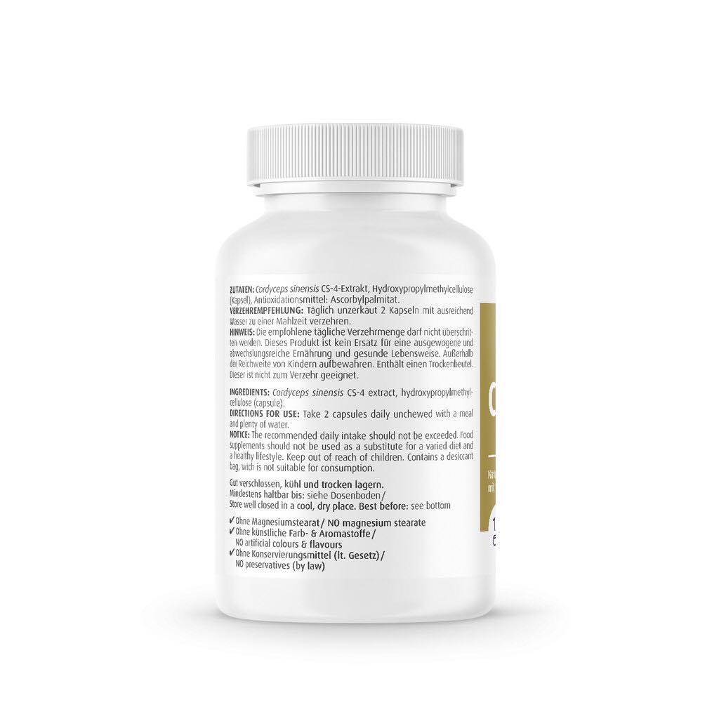Đông Trùng Hạ Thảo Zeinpharma Cordyceps CS-4 500mg Của Đức 120 viên