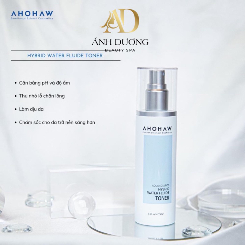 (Chính hãng) Toner cấp nước Ahohaw Aqua Solution Hybrid Water Fluide giữ cân bằng cho da.