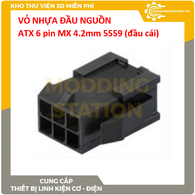 Vỏ nhựa đầu nguồn ATX 6pin - 24pin MX 4.2mm 5557/5559