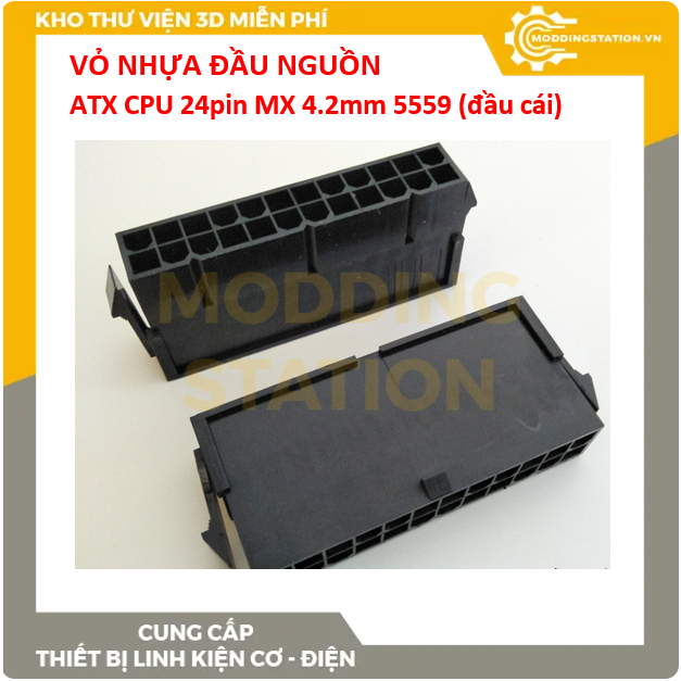 Vỏ nhựa đầu nguồn ATX 6pin - 24pin MX 4.2mm 5557/5559