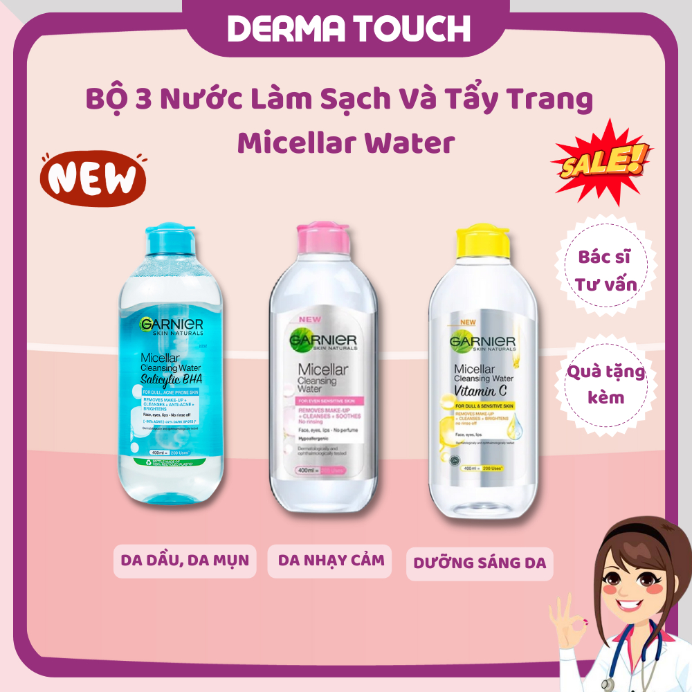 Garnier nước Tẩy Trang  Micellar Water - DMP Derma Touch