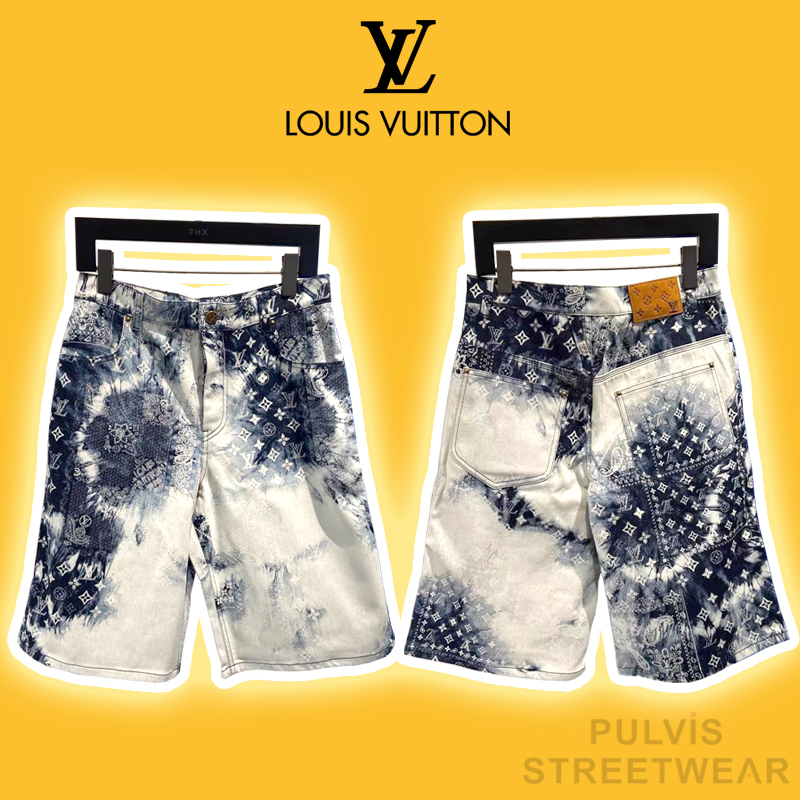 ⚡️ - Quần Short LV Luon Vuituoi Monogram Bandana Short, Quần short LV