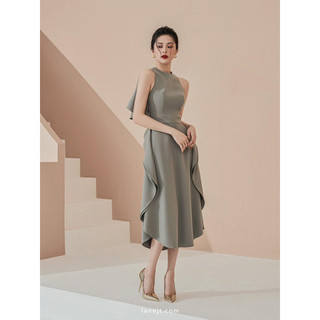Váy Lane Jt hở eo sau, xanh ghi! chính hãng 100%