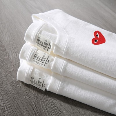 Áo Thun Play Heart CHÍNH HÃNG, Áo Phông Unisex Tay Ngắn,Hottrend, Áo Thêu Trái Tim, Đơn Giản Dễ Phối Đồ KÈM ẢNH THẬT