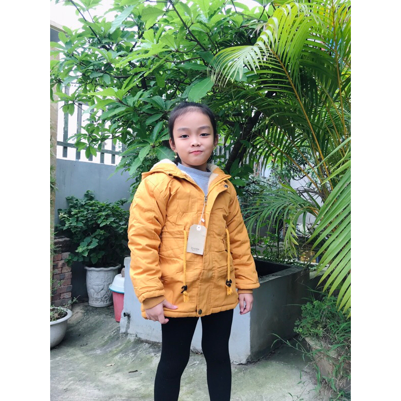 Áo Paka Cho Bé Xuất Dư Xịn Chất Vải Kaki Mềm Lót Lông Siêu Ấm