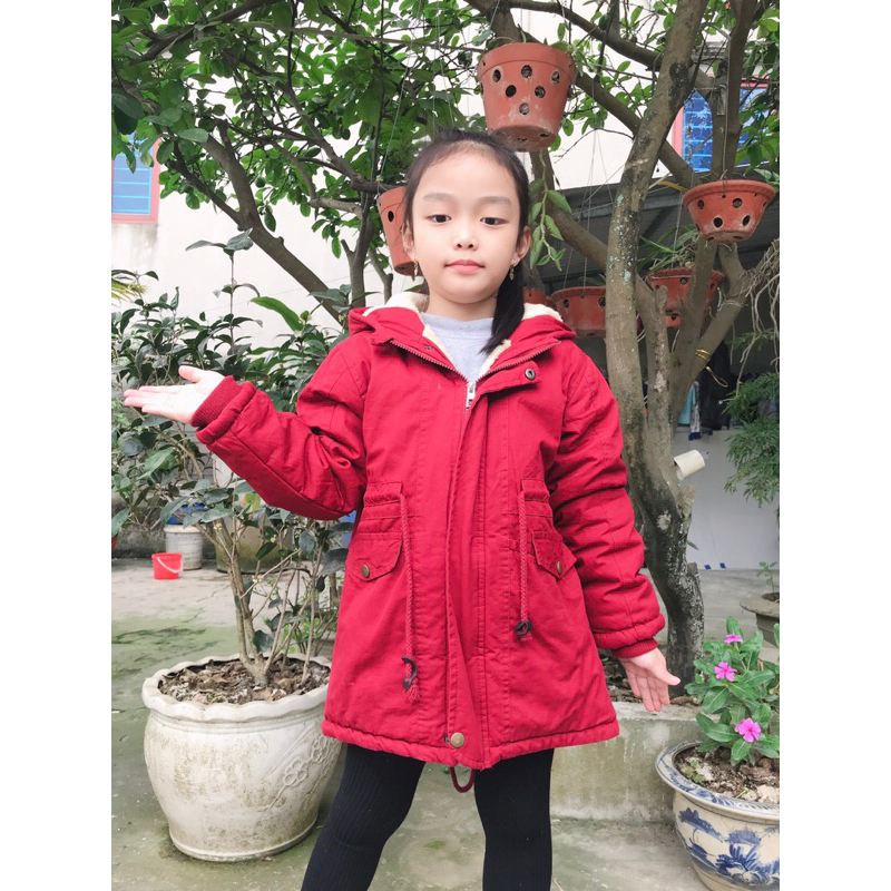 Áo Paka Cho Bé Xuất Dư Xịn Chất Vải Kaki Mềm Lót Lông Siêu Ấm