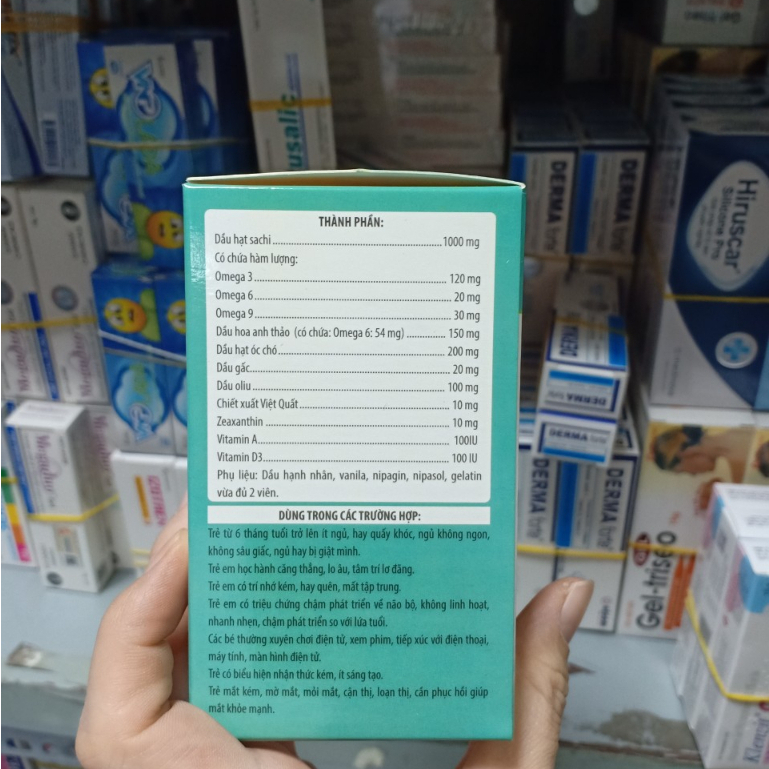 Kẹo viên bổ não OMEGA 3 PLUS lọ 60 viên giúp mắt sáng,trí tuệ thông minh